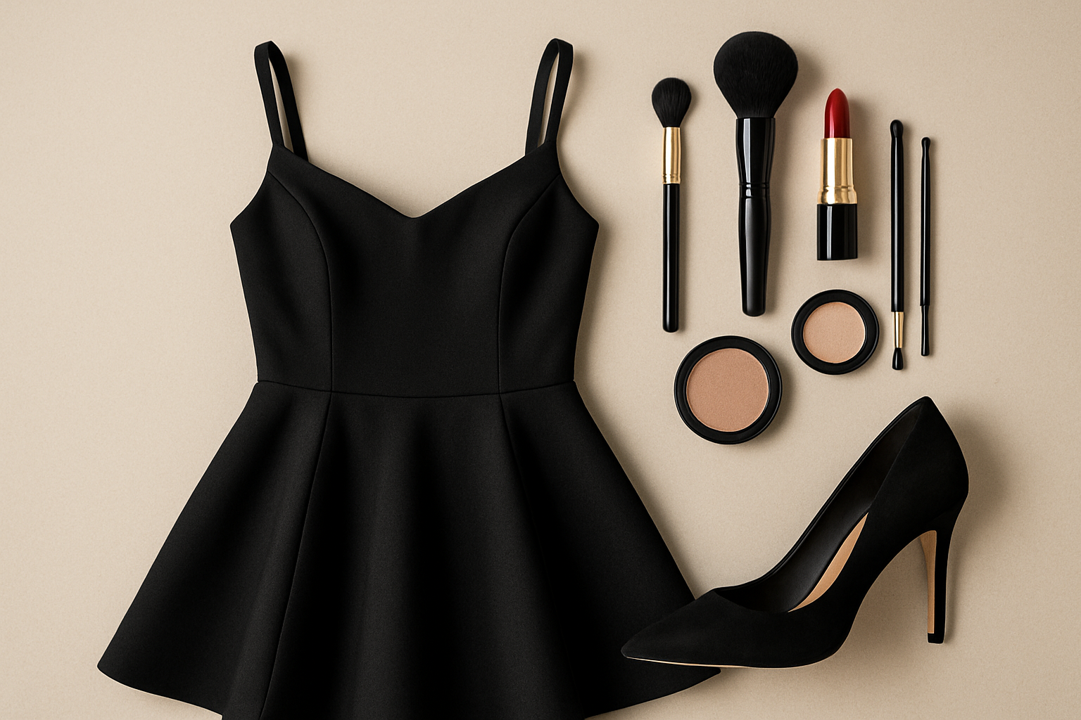 with a dress pink or black 